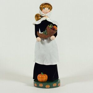 Nutcracker Village Pilgrim Girl 2004 Figurine 13" Thanksgiving Woman Decor